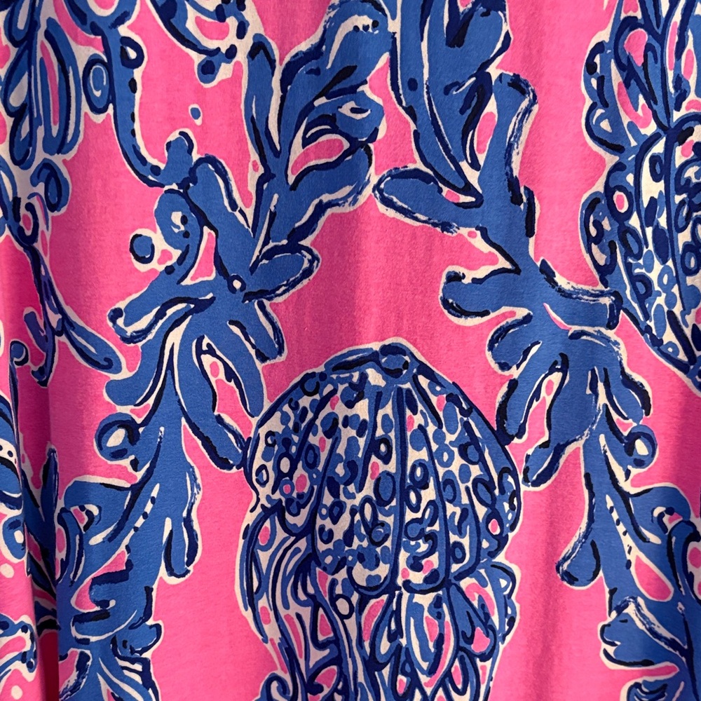 Lilly Pulitzer Pink and Blue Tunic Top - Picture 4 of 5